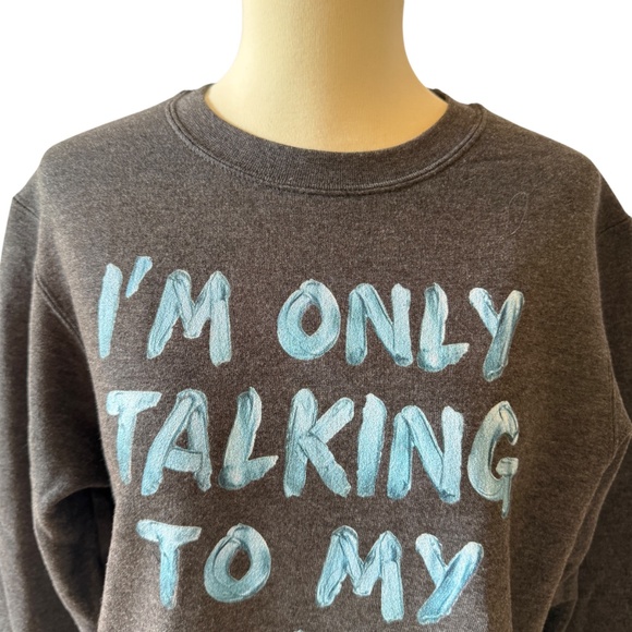 NWOT SWEATSHIRT NOVELTY DOG FLEECE LINED COMFY CASUAL STREETWEAR NO TAGS SM - Picture 3 of 11